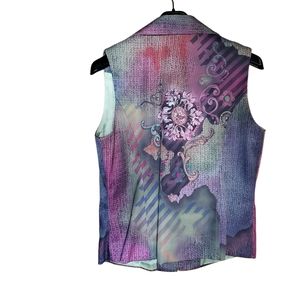 Women's  Mesmerize vest with colorful abstract design